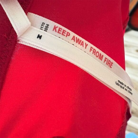 Anthropologie Satin Red Bow-Front Bandeau Tube Top Size M - Picture 9 of 9